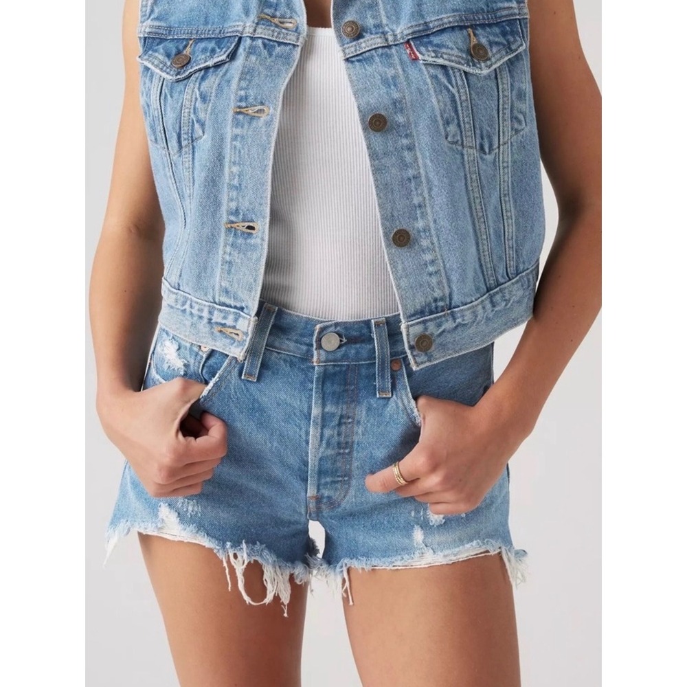 Levi's 501 Classic Cut Off Denim Shorts Oxnard Athens 30 NWT